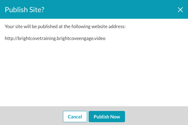 boîte de dialogue publication